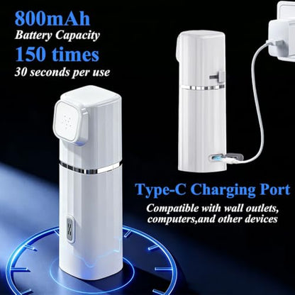 Portable Bidet for Travel,Portable Electric Bidet Sprayer Rechargeable 800Mah,450Ml Peri Bottle,Dual Spray Modes,Toilet Butt Washer for Women Men Postpartum Personal Hygiene