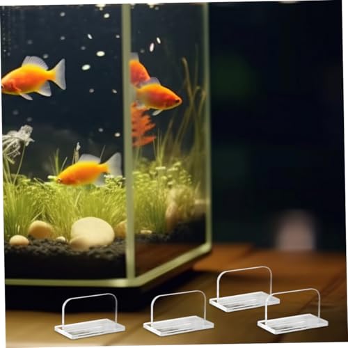 ULTECHNOVO 6pcs Self-Adhesive Acrylic Fish Tank Lid Grip Handles for Easy Aquarium Cover Accessory Fish Tank Parts for Convenient Use and Safe Support