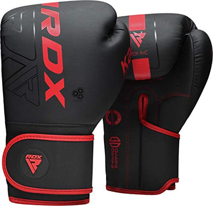 RDX Boxing Gloves, Pro Training Sparring, Maya Hide Leather, Muay Thai MMA Kickboxing, Men Women Adult, Heavy Punching Bag Focus Mitts Pads Workout, Ventilated Palm, Multi Layered, 8 10 12 14 16 18 Oz - color: RED, size: 10 OZ