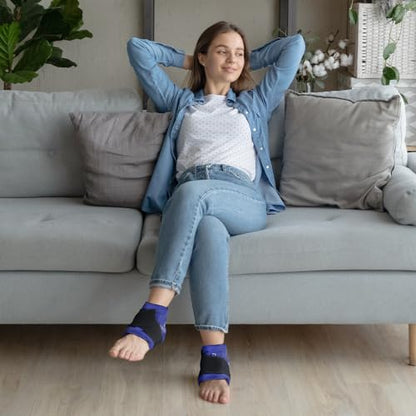 NEWGO Ankle Ice Pack Wrap for Swelling, Ice Pack for Ankle Injuires Reusable Hot Cold Therapy Gel Cold Pack for Sprained Ankles, Achilles Tendonitis - 2Pack - color: Blue-2pack