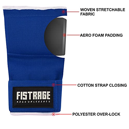 FISTRAGE Speed Ball Boxing Hand Wraps MMA Muay Thai Training Punching Dodge Striking Bag Leather Kit Hanging Swivel Workout Speedball Kicking with Mitt - color: Blue, size: Small-Medium