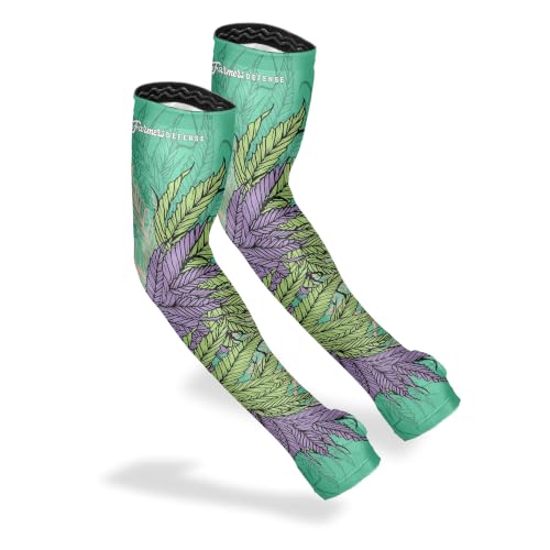 FARMER'S DEFENSE Gardening Arm Sleeves|UV Cooling Protective Sleeve Women & Men|Anti-Scratch Cover Sun UPF Outdoor Protection - Sea-Weed - XS - color: Sea-weed, size: X-Small