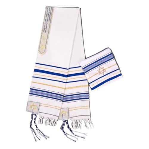 Tallit Prayer Shawl 72"x 22" with Bag For Men & Women