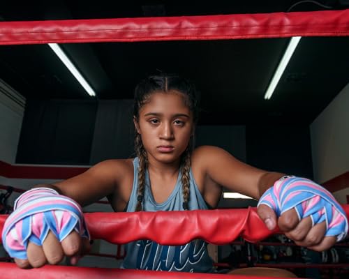 Title Boxing Elastic Mexican Hand Wrap 180", Blue/White/Pink Print - Boxing Wrap, Hand Wraps for Boxing Gloves, Hand Wraps for Men and Women, Boxing, MMA, Taewkondo, Kickboxing Equipment, Wrist Wraps
