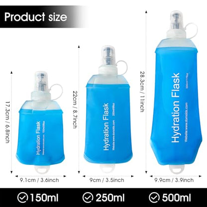 GUYI GYGYL Soft Flask, Collapsible Water Bottle for Sports, 150ml Blue 2pcs - color: 2Pcs 150ml Blue