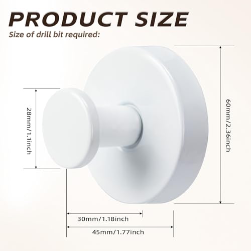Suction Cup Hooks for Shower,Stainless Steel Towel Hooks No Drill | Vacuum-Lock Mount, Removable and Reusable for Glass, Tile, Metal and Smooth Non-Porous Surfaces(2 Pack, White) - color: White