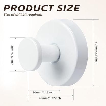 Suction Cup Hooks for Shower,Stainless Steel Towel Hooks No Drill | Vacuum-Lock Mount, Removable and Reusable for Glass, Tile, Metal and Smooth Non-Porous Surfaces(2 Pack, White) - color: White