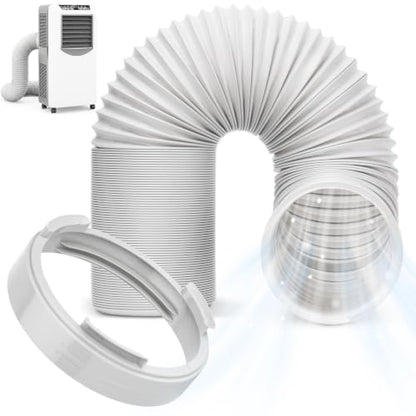 Portable AC Hose with Adapter, 5.9" Dia x 59" L Replacement Exhaust Hose A1 | Anti-Clockwise Flexible Portable Air Conditioner Duct, Check Coupler/AC Compatibility Before Ordering, Durabe PVC Connector - size: Dia 5.9" Exhaust Hose L 59"&Coupler AA01