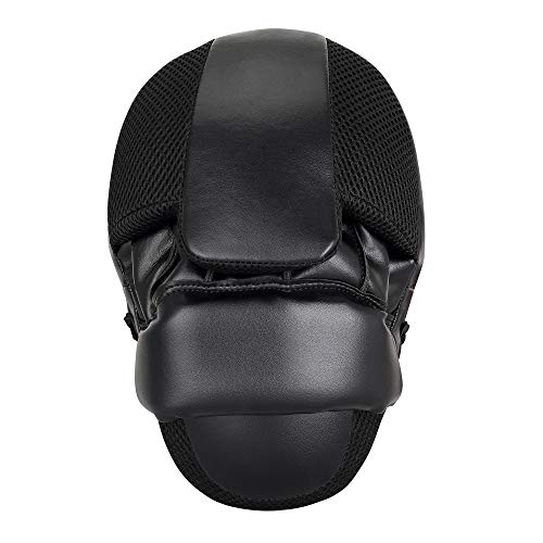 Curved Punching Mitts for Focused Hand Target Bag to Punch & Kickboxing, MMA Muay Thai Home Gym Training Pads for Men and Women - color: Classic Black