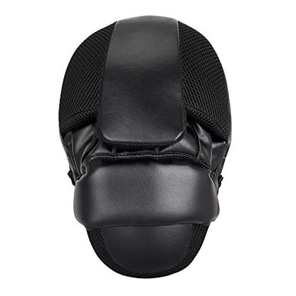 Curved Punching Mitts for Focused Hand Target Bag to Punch & Kickboxing, MMA Muay Thai Home Gym Training Pads for Men and Women - color: Classic Black