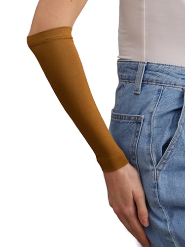 Modest Arm Cover | Jersey Arm Cover | Modest Sleeve Covering for Muslim Women - color: Bronze