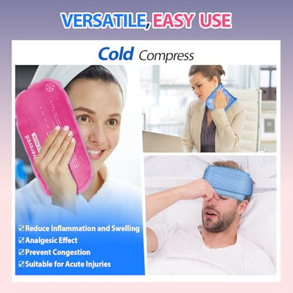 Reusable Cold Ice Packs for Injuries, 3-Piece Set Cold Gel Ice Wrap for Injury Recovery, Alleviate Joint and Muscle Pain (3pcs-Blue) - color: 3pcs-blue
