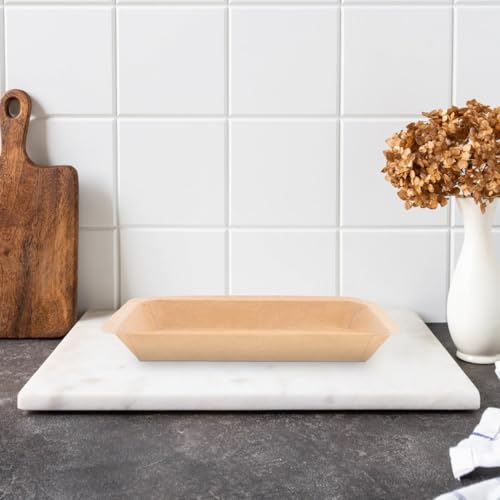 50 Pack Disposable Food Trays Crawfish Trays Paper Plates 8.14 X 6.49 X 0.98 in Oval Serving Platters for Seafood Crab Lobster Bbq Party Supplies