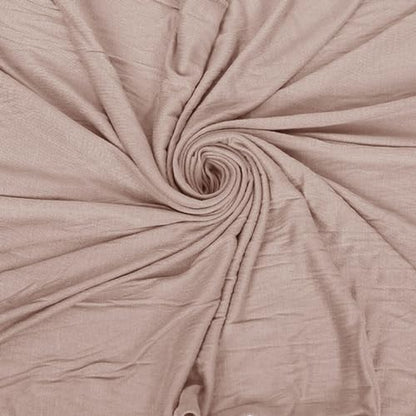 Hijab Scarf for Women Soft Cotton Muslim Jersey Hijab Head Wrap Scarves Fashion Long Scarf Shawls - color: Light Brown