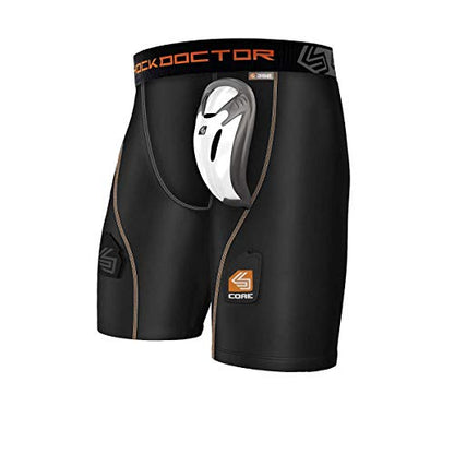 Shock Doctor Core Support Hockey Shorts with Protective Bioflex Cup (Youth/Boys) - size: Large