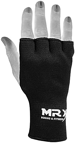 Muay Thai Boxing Inner Gloves Protective Hand Wrap MMA Fist (Black, Small) - color: Black, size: Small
