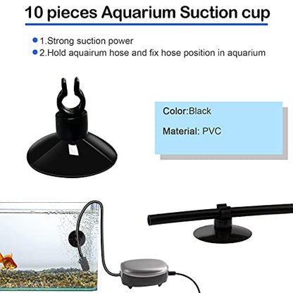 32.8 feet Aquarium Airline tubing Hose 10 air Stone for Fish Tank 10 Aquarium one Way air Check Value for Fish Tank 10 Aquarium Suction Cups 5 Each Aquarium air Controller and I T Hose connectors - size: 32.8 feet aquarium tubing with 46 kits