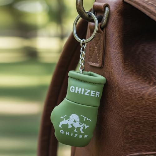 Mini Boxing Glove & Punching Bag Keychain Set – PU Leather Keyring Sports Lovers Gift & Gifts For Men (3 pcs) - color: Green