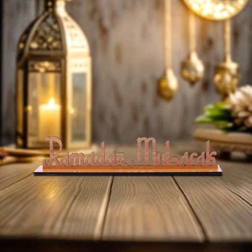 Ramadan Centerpieces Decorations,Eid Mubarak Table Decor,Happy Ramadan Kareem Signs,Detachable Tabletop Party Supplies