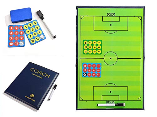 Pure Vie Portable Magnetic Soccer Coaching Board Football Tactics Clipboard - color: 17.32'' X 12.6''