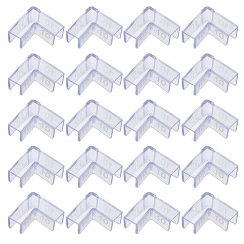 CALLARON 25pcs Fish Tank Corner Edge Guards 90° L-Shaped Aquarium Glass Corner Protectors 10mm Thickened Anti-Collision Covers for Aquarium Safety