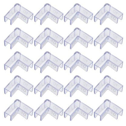 CALLARON 25pcs Fish Tank Corner Edge Guards 90° L-Shaped Aquarium Glass Corner Protectors 10mm Thickened Anti-Collision Covers for Aquarium Safety