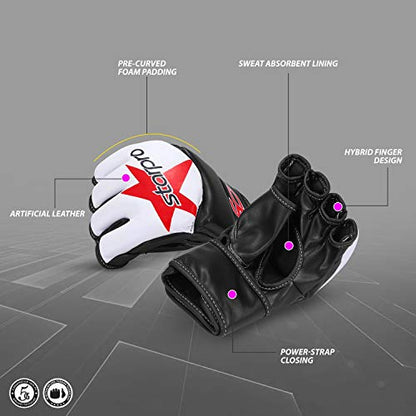 Starpro | Light & Durable MMA Gloves | Great for Grappling & Sparring | MMA Gloves for Men, MMA Gloves Women, MMA Sparring Gloves, MMA Gloves Men, MMA Training Gloves, MMA Boxing Gloves - size: X-Large