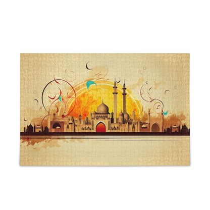 Jigsaw Puzzles 1000 Pieces for Adults Kids Ramadan Kareem Eid Al Adha Mubarak Muslim Game Artwork Toy Gifts 202a5295