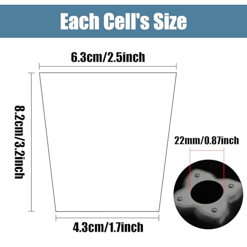 RooTrimmer 10 Pack 2.5 inch Square Pots 3.5 inch Deep 20 Cell Seedling Plug Trays with Water Collection Nursery Trays (15"x11"x3") for Seeds Starting and Transplanting - size: 20 Cell Plug Trays + Flat Trays-10P