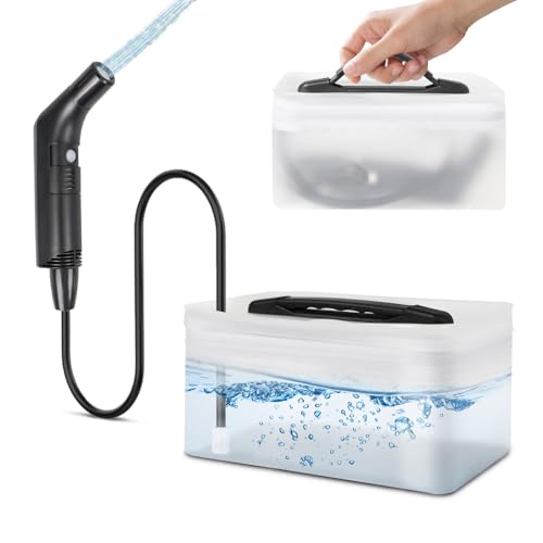 Portable Travel Electric Bidet Sprayer, Jamini Rechargeable Handheld Bidet Kit for Personal Cleaning, 2.3L Water Tank with Dual Pressure Settings for Baby Care, Postpartum, Camping HDDSC-01