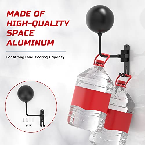 Helmet Hanger Wall Mount 180° Swivel Helmet Holder for Motorcycle Bike Racing Outerwear Sports Gear - color: Black-1