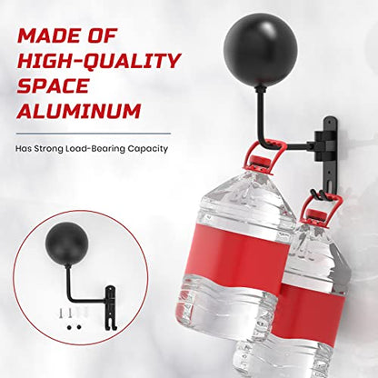 Helmet Hanger Wall Mount 180° Swivel Helmet Holder for Motorcycle Bike Racing Outerwear Sports Gear - color: Black-2