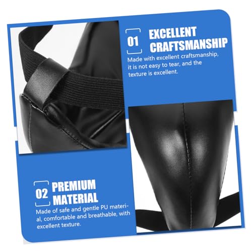 ibasenice Professional Groin Protector for Men, Comfortable Black L Size Crotch Guard for Boxing Muay Thai Taekwondo MMA Martial Arts Training