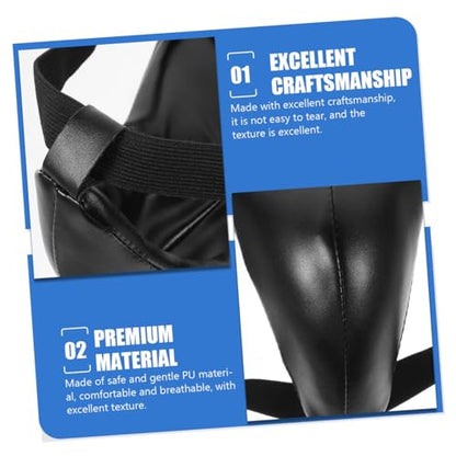 ibasenice Professional Groin Protector for Men, Comfortable Black L Size Crotch Guard for Boxing Muay Thai Taekwondo MMA Martial Arts Training
