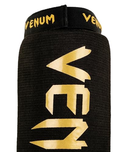 Venum Kontact Shin Guards - color: Black/Gold, size: X-Small