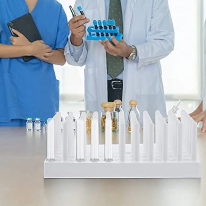 ULTECHNOVO 1pc White Plastic Microcentrifuge Tube Holder Test Tube Dryer Drying Rack for Centerfuge Tubes Laboratory Use