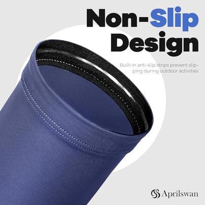 Arm Sleeves, UV Sun Protection Cooling Arm Covers for Men/Women | UPF 50+ UV protection; Sweat-wicking & cooling; Non-slip design; Lightweight & breathable - color: 2 Pairs - Black+white