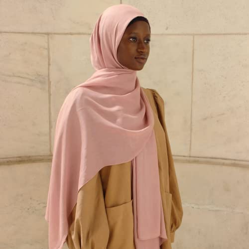 Modal Hijab for Women | Headscarf - color: Peony Blush Modal - Plain Hijab