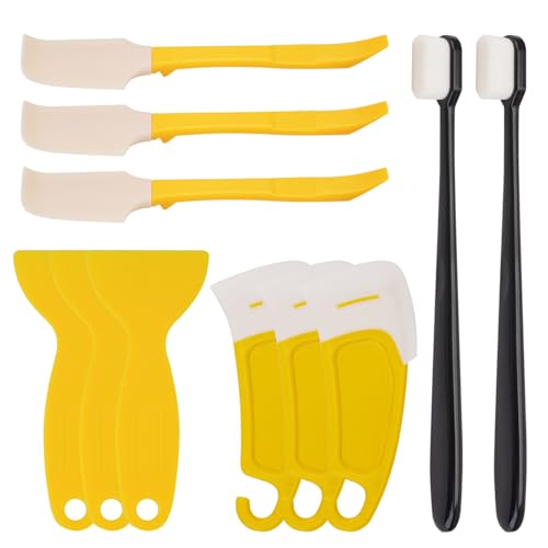 YIBECO 11pcs UV Resin 3D Printer Must-Have Tools | Scrapers,Silicone Spatulas,Brushes for Resin Transfer Cleaning and Protection Release FEP Film Vat Tank (11PCS) - size: 11PCS