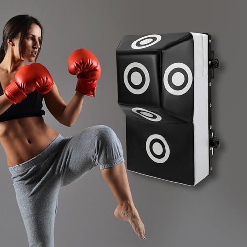 Wall Mount Uppercut Boxing Training Punching Bag - Adjustable Punching Target with Steel Frame, 6-Strike Zones for Home Gym, Boxing Training Equipment