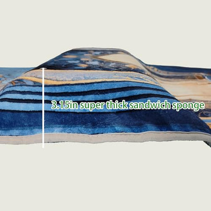 Muslim Knee Thickened Prayer mat, Blue-Gray,2'3" x 3'6" - color: Blue-gray