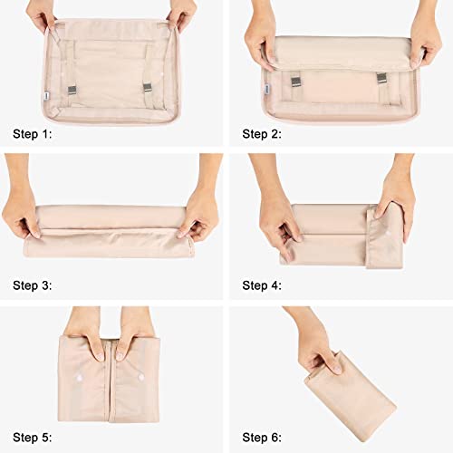 Mossio 9 Set Packing Cubes with Shoe Bag & Electronics Bag - Luggage Organizers Suitcase Travel Accessories - color: Teal