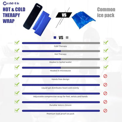 Ankle Ice Pack Wrap for Foot Pain Relief - Ankle Ice Packs for Injuries Reusable Gel Ice Pack for Sprains, Muscle Pain, Bruises - Foot Ice Pack Wrap for Wrist, Knee, Elbow, Achilles Tendon, Shin - style: foot & ankle
