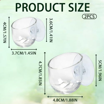 2-Pack Aquarium Plant Holder w/Suction Cup - Acrylic Top Hanging Fish Tank Plant Holder for Aquascape Decoration - Planter Pot for Water Feature Decoration,Betta Tank Accessories