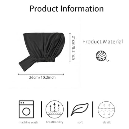 Hijab Beanies Cap Undercaps Slouchy with Elasti Non-Slip Caps Under Scarf for Women - color: Black + Navy Blue