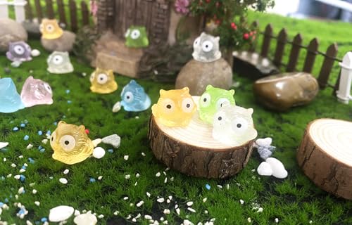 54PCS Mini Owl Decor for Dollhouse Resin Animal Tiny for Crafts Micro Miniature Owls for Fairy Garden Dollhouse Micro Landscaping Decoration (Owl) - style: Owl