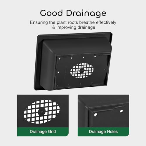 GROWNEER Bonsai Pots with Drainage Humidity Trays & 1 Repotting Mat, 3 Pcs 6.5 Inch Durable Small Bonsai Tree Training Pot Built in Mesh, Rectangle Planter Kit for Succulent Starter Indoor Outdoor - size: 3pcs/6.5x4.8in