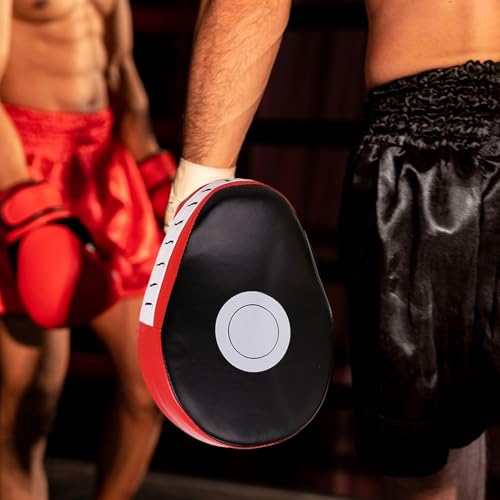 Boxing Pads Training Martial Arts Strike Pad Kick Shield Adult Punching | Boxing Training Pads for Jiu-jitsu Kali Thai Karate Home Gym Club Boxing Equipment - color: Red