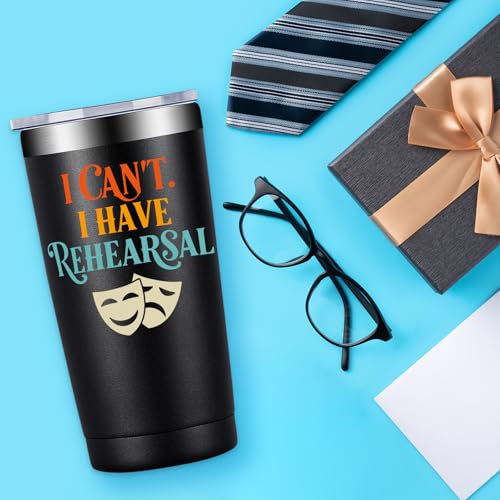 Fufandi Broadway Musical Gifts, Theater Gifts - World Theatre Day, Birthday, Chistmas Gift for Theater Lovers Actors Music Teacher - Tumbler Cup 20oz - color: Broadway Black