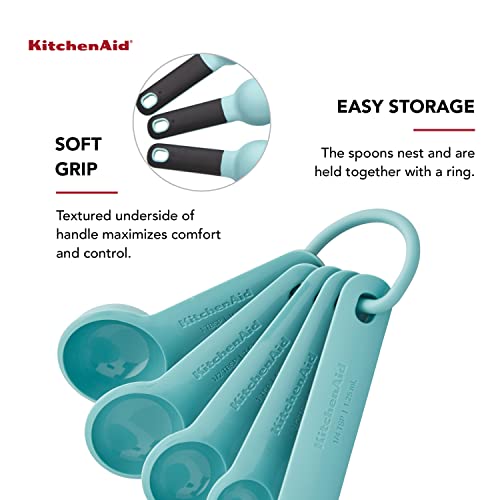 KitchenAid Measuring Spoons, Set Of 5, Aqua Sky - size: Set Of 5